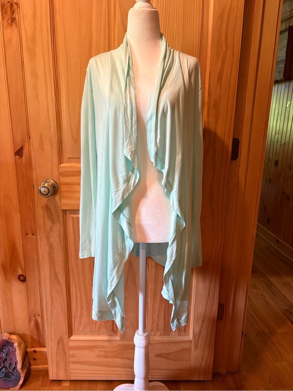 Ann Taylor open-front cardigan draped or “waterfall" front long sleeves M